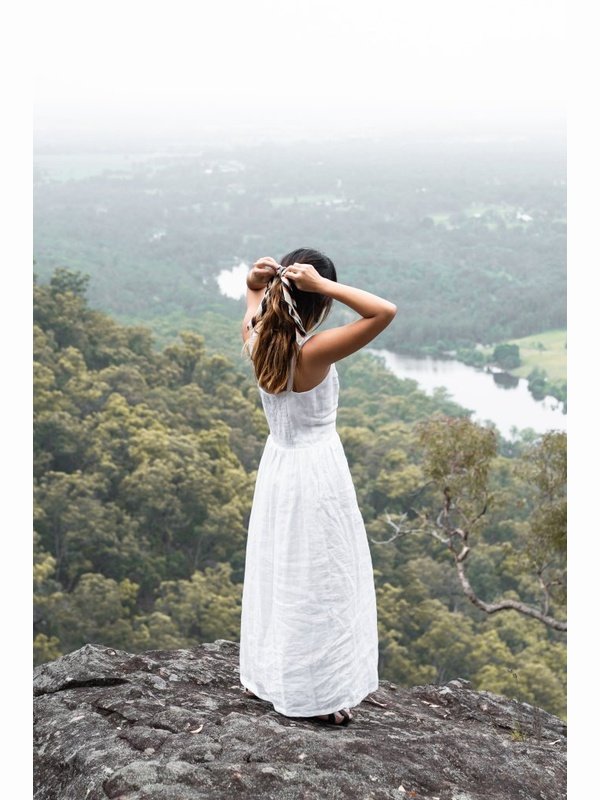 Daria Linen Dress | White Women's Clothing LoveAdora