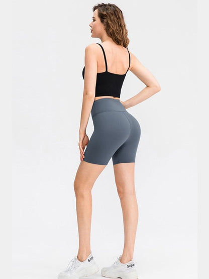 High Waist Biker Shorts with Pockets Activewear LoveAdora