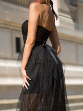 Load image into Gallery viewer, Sweetheart Neck Tie Detail Tulle Dress Evening Gown LoveAdora