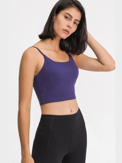 Feel Like Skin Scoop Neck Sports Cami Activewear LoveAdora