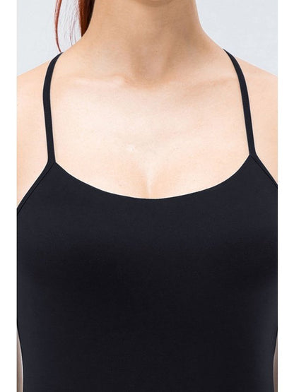 Crisscross Back Spaghetti Strap Yoga Cami Activewear LoveAdora