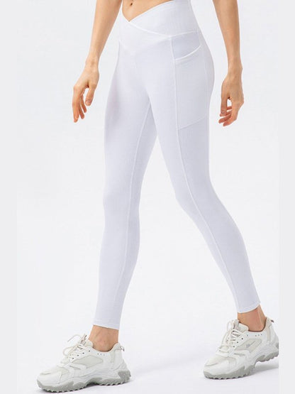 Highly Stretchy Crossover Waist Yoga Leggings Activewear LoveAdora