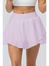 Load image into Gallery viewer, Layered Athletic Skort with Pockets Activewear LoveAdora