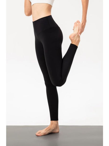 Seamless Fleece Lined Wide Waistband Leggings Activewear LoveAdora