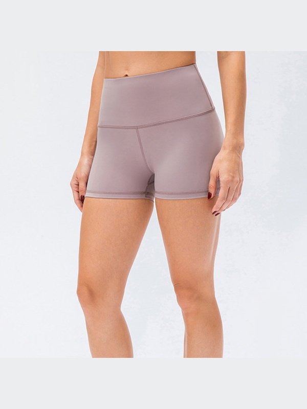 Exposed Seam High Waist Yoga Shorts Activewear LoveAdora