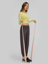 Load image into Gallery viewer, Cut Out Front Crop Yoga Tee Activewear LoveAdora