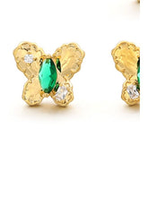 Load image into Gallery viewer, Cubic Zirconia Butterfly Stud Earrings Earrings LoveAdora