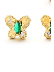 Cubic Zirconia Butterfly Stud Earrings Earrings LoveAdora