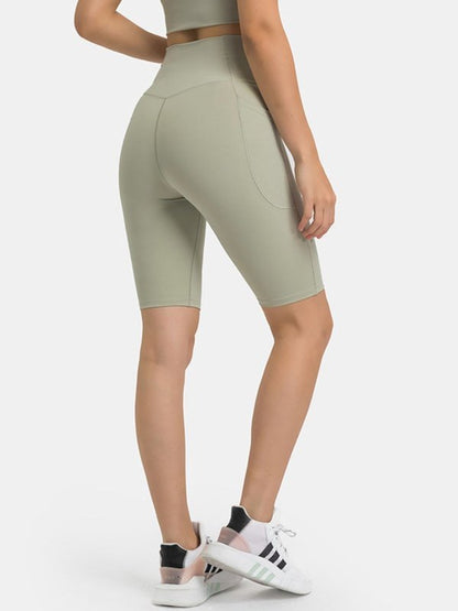 High Waist Biker Shorts with Pockets Activewear LoveAdora