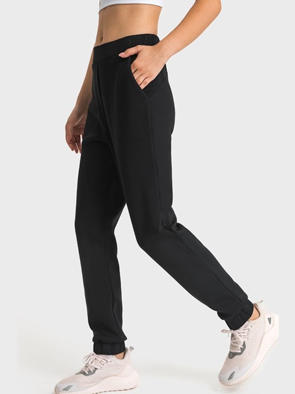 Pull-On Joggers with Side Pockets Activewear LoveAdora
