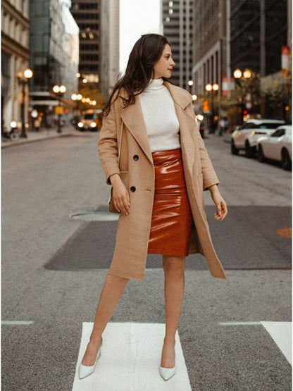 Serena Double Breasted Trench Coat Trench Coat LoveAdora