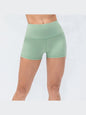 Exposed Seam High Waist Yoga Shorts Activewear LoveAdora