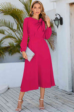 Load image into Gallery viewer, Twisted Long Sleeve Midi Dress