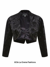 Load image into Gallery viewer, De La Creme - Womens Open Front Velvet Bolero Jackets &amp; Coats LoveAdora