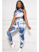 Load image into Gallery viewer, Tie-dye Crop Top and Leggings Set Activewear LoveAdora