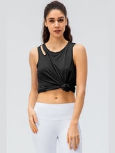 Load image into Gallery viewer, Cutout Side Slit Athletic Tank Activewear LoveAdora