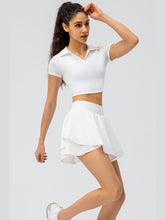 Load image into Gallery viewer, Layered Athletic Skort with Pockets Activewear LoveAdora