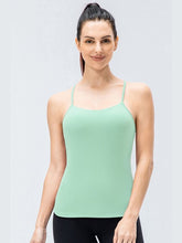 Load image into Gallery viewer, Crisscross Back Spaghetti Strap Yoga Cami Activewear LoveAdora