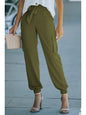 Tied High Waist Cargo Joggers Pants LoveAdora