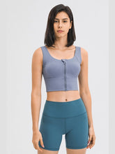 Load image into Gallery viewer, Zipper Front Sport Tank Top Activewear LoveAdora