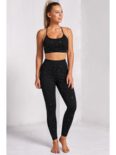 Load image into Gallery viewer, Star Print Sports Bra and Leggings Set Activewear LoveAdora