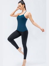 Load image into Gallery viewer, Crisscross Back Spaghetti Strap Yoga Cami Activewear LoveAdora