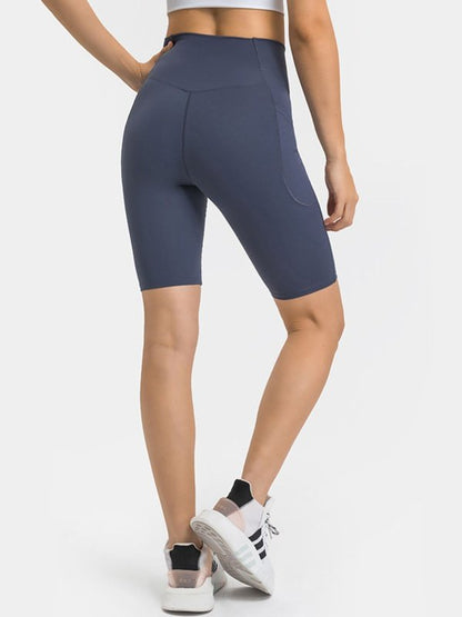 High Waist Biker Shorts with Pockets Activewear LoveAdora