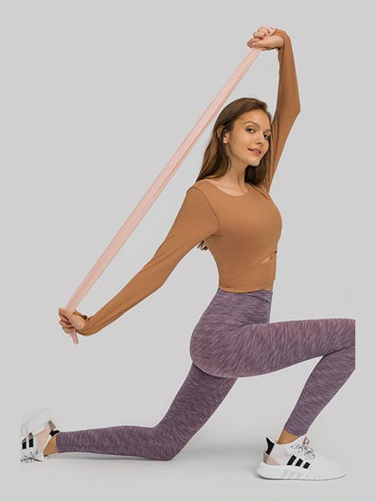 Cut Out Front Crop Yoga Tee Activewear LoveAdora