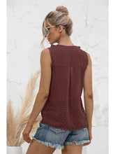 Load image into Gallery viewer, Sleeveless Ruffle Trim Blouse Tops LoveAdora