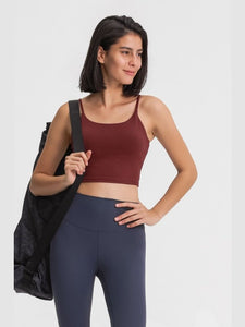 Feel Like Skin Scoop Neck Sports Cami Activewear LoveAdora