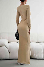 Load image into Gallery viewer, Long Sleeve Square Neck Maxi Bodycon Dress