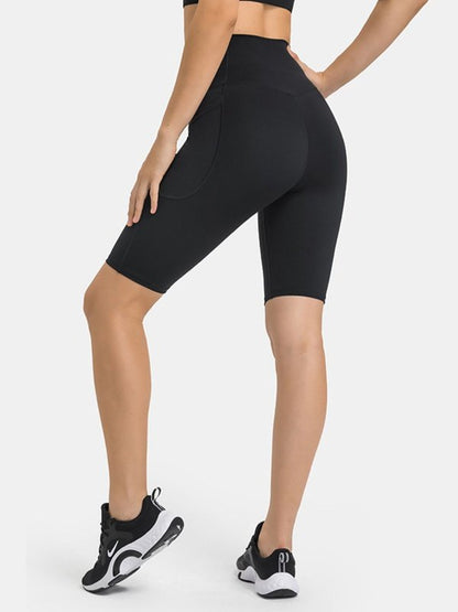 High Waist Biker Shorts with Pockets Activewear LoveAdora