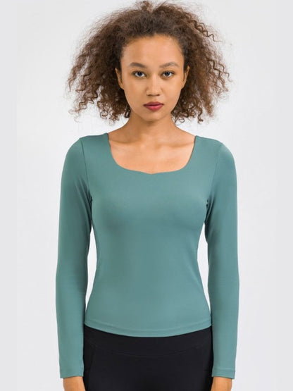 Feel Like Skin Highly Stretchy Long Sleeve Sports Top Activewear LoveAdora