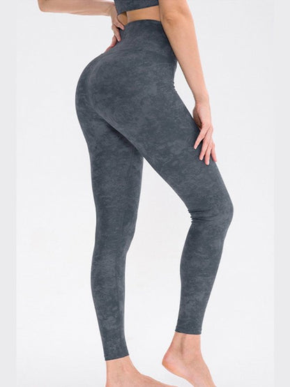 Printed High Waist Yoga Leggings Activewear LoveAdora