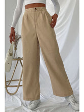 Load image into Gallery viewer, Pleated Wide Leg Pants with Pockets Pants LoveAdora