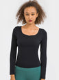 Feel Like Skin Highly Stretchy Long Sleeve Sports Top Activewear LoveAdora