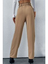 Load image into Gallery viewer, Belted Straight Leg Pants with Pockets Pants LoveAdora