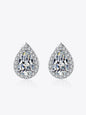 Moissanite Teardrop Stud Earrings Earrings LoveAdora