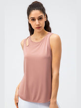 Load image into Gallery viewer, Cutout Side Slit Athletic Tank Activewear LoveAdora