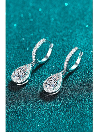 Moissanite Teardrop Earrings Earrings LoveAdora