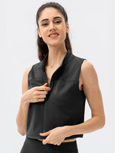 Load image into Gallery viewer, Highly Stretchy Zip Up Sports Vest with Breast Pockets Activewear LoveAdora