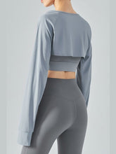 Load image into Gallery viewer, Tie Front Long Sleeve Sports Bolero Activewear LoveAdora