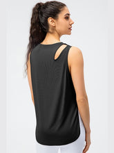 Load image into Gallery viewer, Cutout Side Slit Athletic Tank Activewear LoveAdora