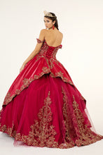Load image into Gallery viewer, Embroidered Mesh Strap Satin Quinceanera Dress Mesh Tail - Mask Not Included GLGL1930-6