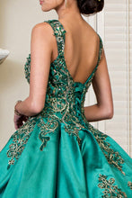 Load image into Gallery viewer, Embroidered Mesh Strap Satin Quinceanera Dress Mesh Tail - Mask Not Included GLGL1930-4