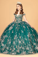 Load image into Gallery viewer, Embroidered Off Shoulder Mesh Quinceanera Dress Separate Long Sleeves GLGL3074-0