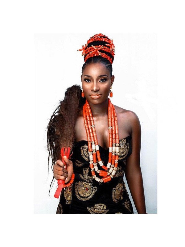 Isiagu African Igbo Bride Outfit Women's Clothing LoveAdora