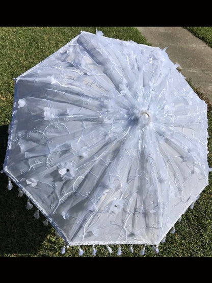 Bridal umbrella lace/fabric parasol African Accessories LoveAdora