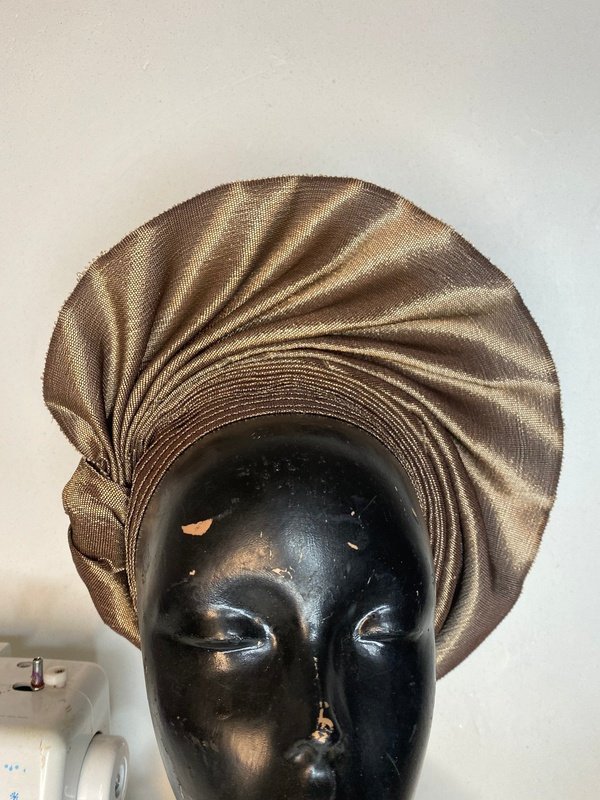 Two tone ready to wear african gele headgear Head Wrap LoveAdora