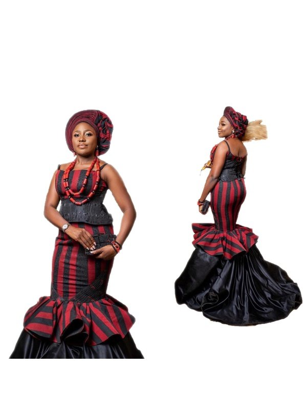 Idoma African bride wedding outfit Women's Clothing LoveAdora